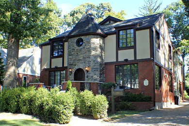 Example of an ornate exterior home design in New York