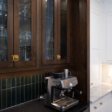 Custom Plaster Hood in White and Wood Kitchen