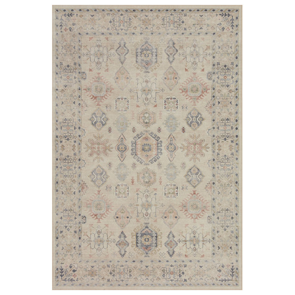Loloi II Hathaway Printed HTH-04 Beige Multi Area Rug, 7'6