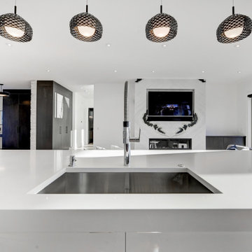 A modern home in black & white