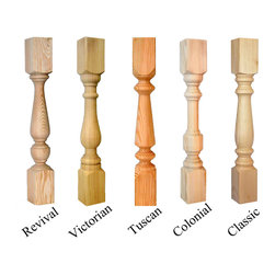 3 1/2" Wood Porch Spindle - Molding And Millwork