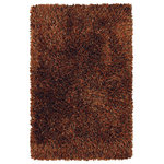 Chandra - Iris Contemporary Area Rug, Brown Rust, 9'x13' Rectangle - Update the look of your living room, bedroom or entryway with the Iris Contemporary Area Rug from Chandra. Handwoven by skilled artisans and imported from India, this rug features authentic craftsmanship and a soft shag construction with a cotton backing. The rug has a 2.5" pile height and is sure to make a cozy, alluring statement in your home.