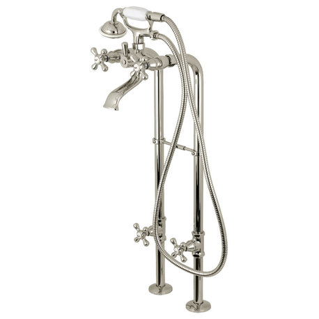 Kingston Brass CCK266K Kingston Floor Mounted Clawfoot Tub Filler - Polished