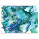 DDCG - Watercolor Waves Canvas Wall Art, 24"x18", Unframed - This canvas print features a watercolor waves abstract design. The wall art is printed on professional grade tightly woven canvas with a durable construction, finished backing, and is built ready to hang. The result is a remarkable piece of wall art that is worthy of hanging inside your home or office.