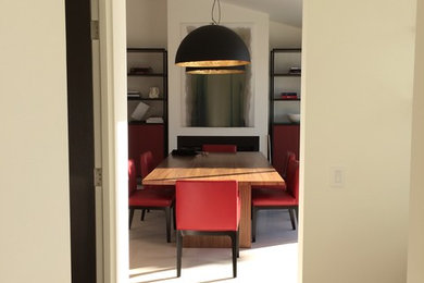 Kitchen/dining room combo - large mediterranean kitchen/dining room combo idea in San Diego