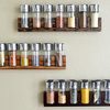 Minimalist Spice Rack (Hardwood), Zebrawood, 10 Jars