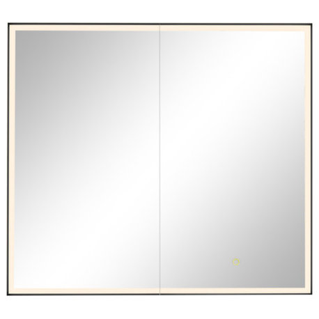 Fenice Surface-Mount/Reccessed LED Lighted Bathroom Medicine Cabinet, 36"