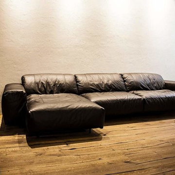 Industrial style living - room and kitchen furniture by Cuibul de Design.
