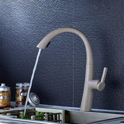 Brass Quartz Printed Rotatable Single Handle Pull Out Kitchen Sink Faucet T0408Q - Kitchen Faucets
