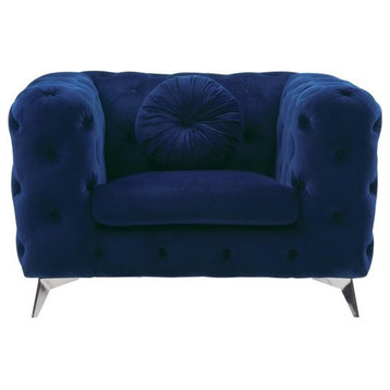 Chair, Blue Fabric Yantian