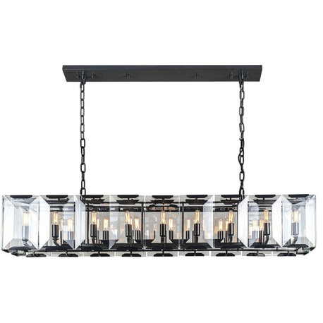 1212 Monaco Collection Pendant Lamp,62''x12'',Flat Black (Matte)