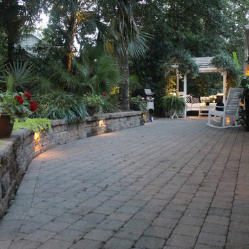 Tropical Backyard Oasis - waterfall and koi pond