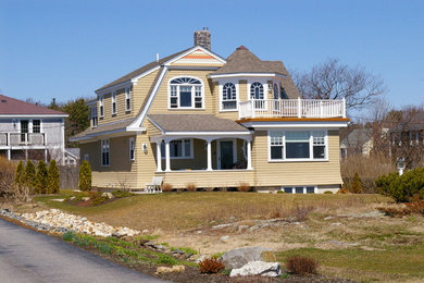 Inspiration for a coastal exterior home remodel in Boston