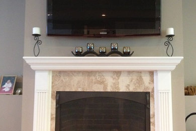 Inspiration for a contemporary living room remodel in Newark