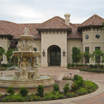 Travertine Fountain TX Residence