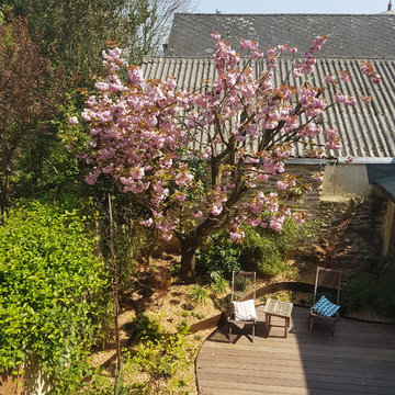 vue aérienne du patio