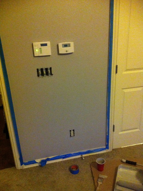 Gray paint looks blue