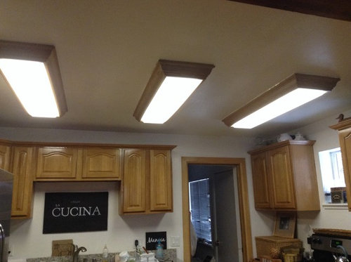 Replace Ugly Fluorescent Ceiling, Fluorescent Ceiling Light Fixtures