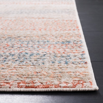 Safavieh Madison Collection MAD812M Rug, Ivory/Blue Rust, 6'7" X 6'7" Square