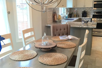 Inspiration for a mid-sized transitional home design remodel in Toronto
