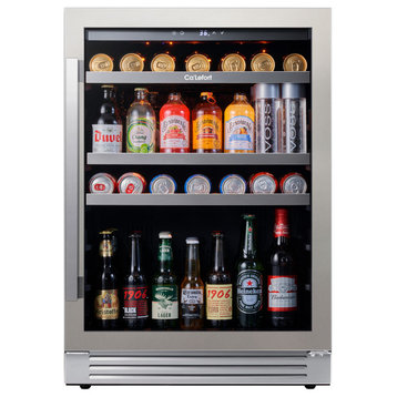 Ca'Lefort 220 Can 24" Beverage Refrigerator Built-In Soda Drink Cooler Low Noise