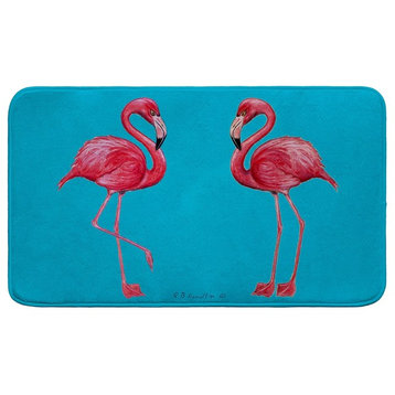 Flamingo - Teal Bath Mat 18x30