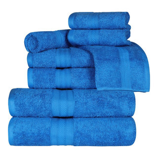 Solid Luxury Premium Cotton 800 GSM Highly Absorbent 6 Piece Bathroom Towel  Set, Forest Green by Blue Nile Mills