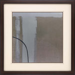 Paragon - Ribbon II Artwork - Giclee on metallic paper. Framed in block profile wood molding with brown finish.