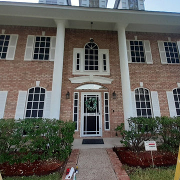 Security Screens and Doors on Colonial Home