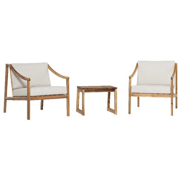 Cologne 3 Piece Solid Wood Chat Set - Natural