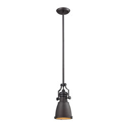 Landmark Lighting - Landmark Lighting 66139-1 Chadwick Oiled Bronze Pendant - Pendant Lighting