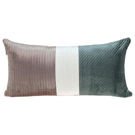 Parkland Collection Hiro Transitional Sea Foam/Gray Throw Pillow PILL21241P