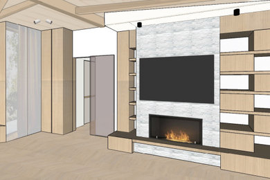 Idée de décoration pour un salon minimaliste.