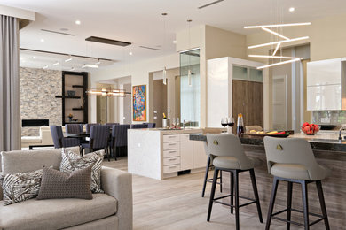Inspiration for a contemporary kitchen remodel in Miami