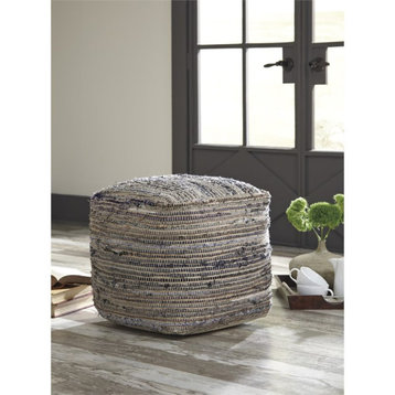 Bowery Hill Cylinder Pouf in Natural