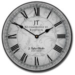 Tyler - Sydni Gray Wall Clock, 15" - Stunning timepiece in Gray with a light gray decorative background.