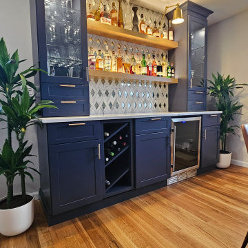 Blue Bar & Entryway Storage