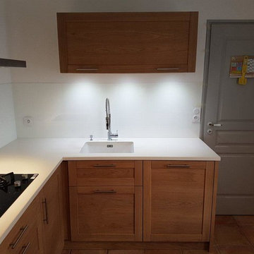 Cuisine avec plan de travail en Dekton Zenith 12mm