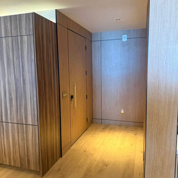 Hidden doors with walls panels