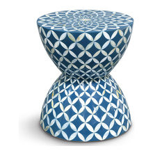 side table cum stol  blue