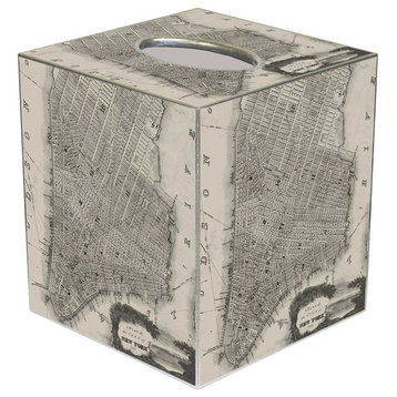 TB1514- New York City Antique Map Tissue Box Cover
