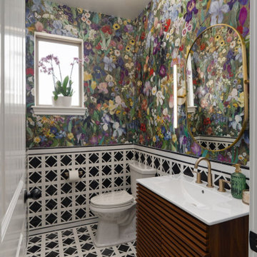 Moody Botanicals Meet Garden Maximalism in a Statement-Making Powder Room