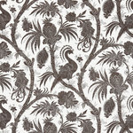 SCALAMANDRE - Balinese Peacock Linen Print, Java - LINEN / LINEN BLEND