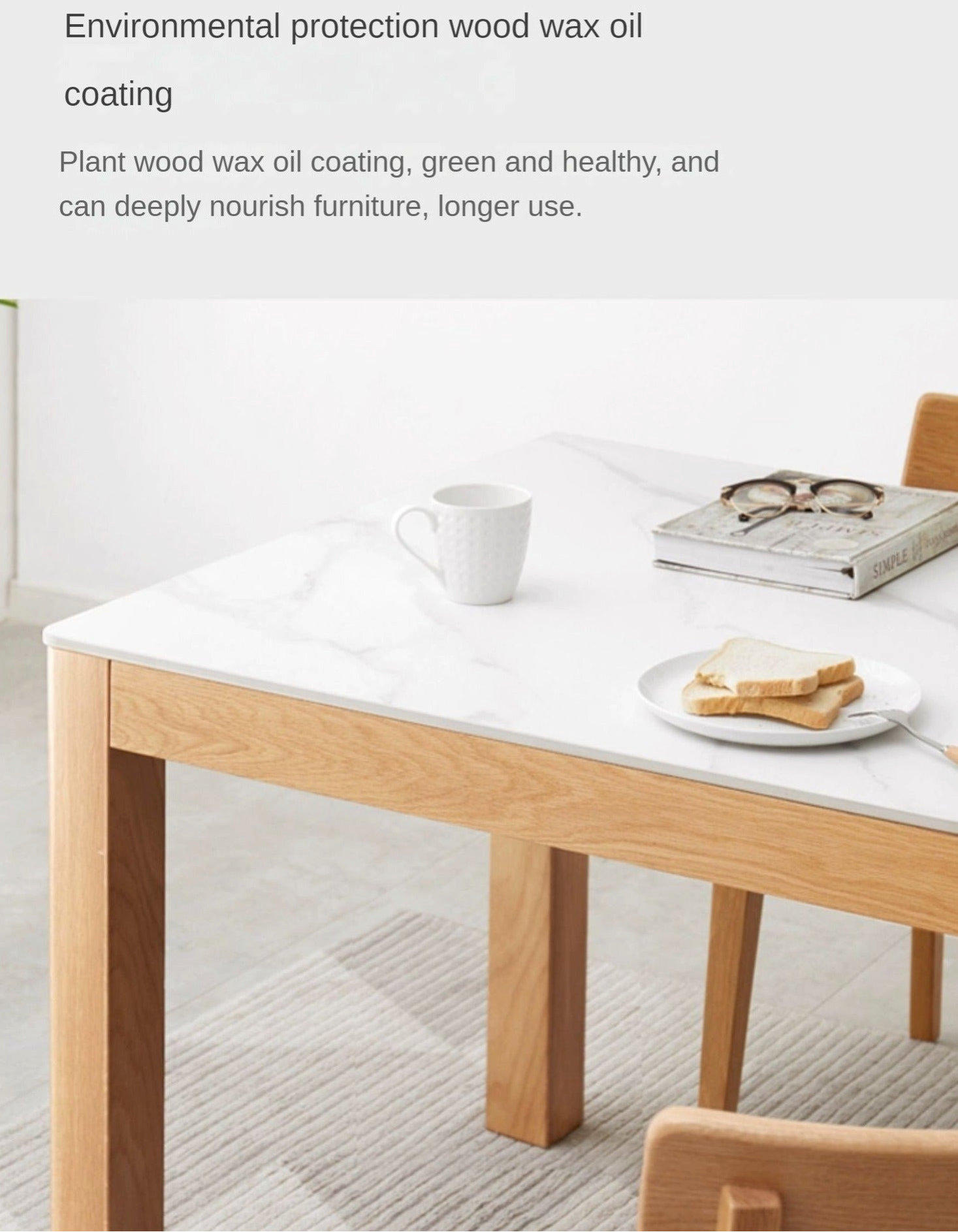 Oak Solid Wood Rock Slab Dining Table - Transitional - Dining Tables ...