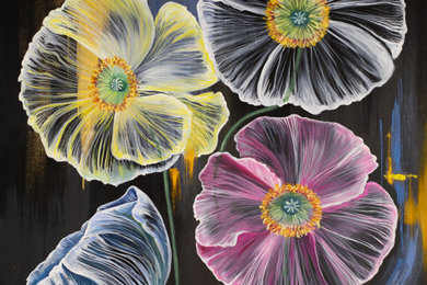 Картина "Jellyfish flowers" 70х80 см