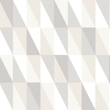 Inez Neutral Geometric Wallpaper, Swatch