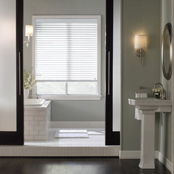 Window Treatments for Bathrooms: Levolor 2" Faux Wood Blinds - Venetian Blinds
