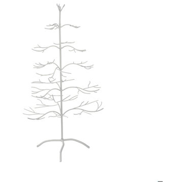 36"H Metal Ornament Tree, White