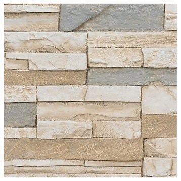 Faux Stone Wall Panel - DURANGO, Vanilla Cream, Sample