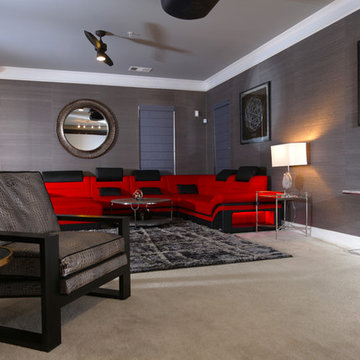 Grasscloth Media Room